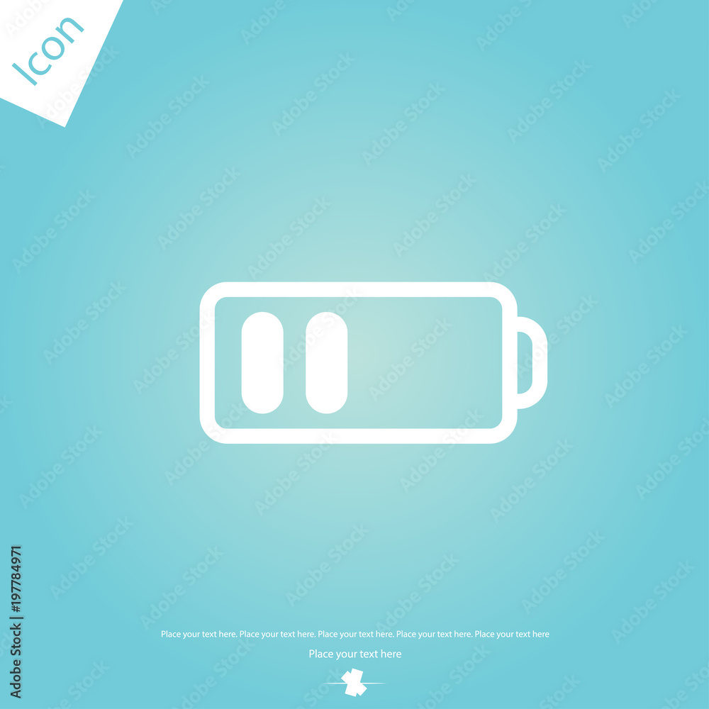 Low battery vector icon Low battery vector icon