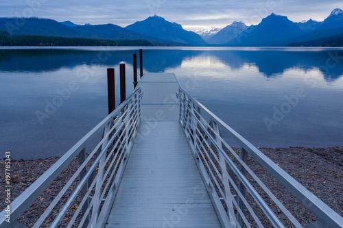 Glacier Lake And Dock At Dawn © davidmarx