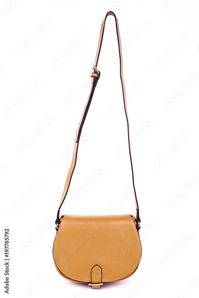 Beige Women's handbag, Ladies bag, Beige female clutch, Beige clutch.Women's bag isolated white background.Bag isolated white background.Clutch isolated white background