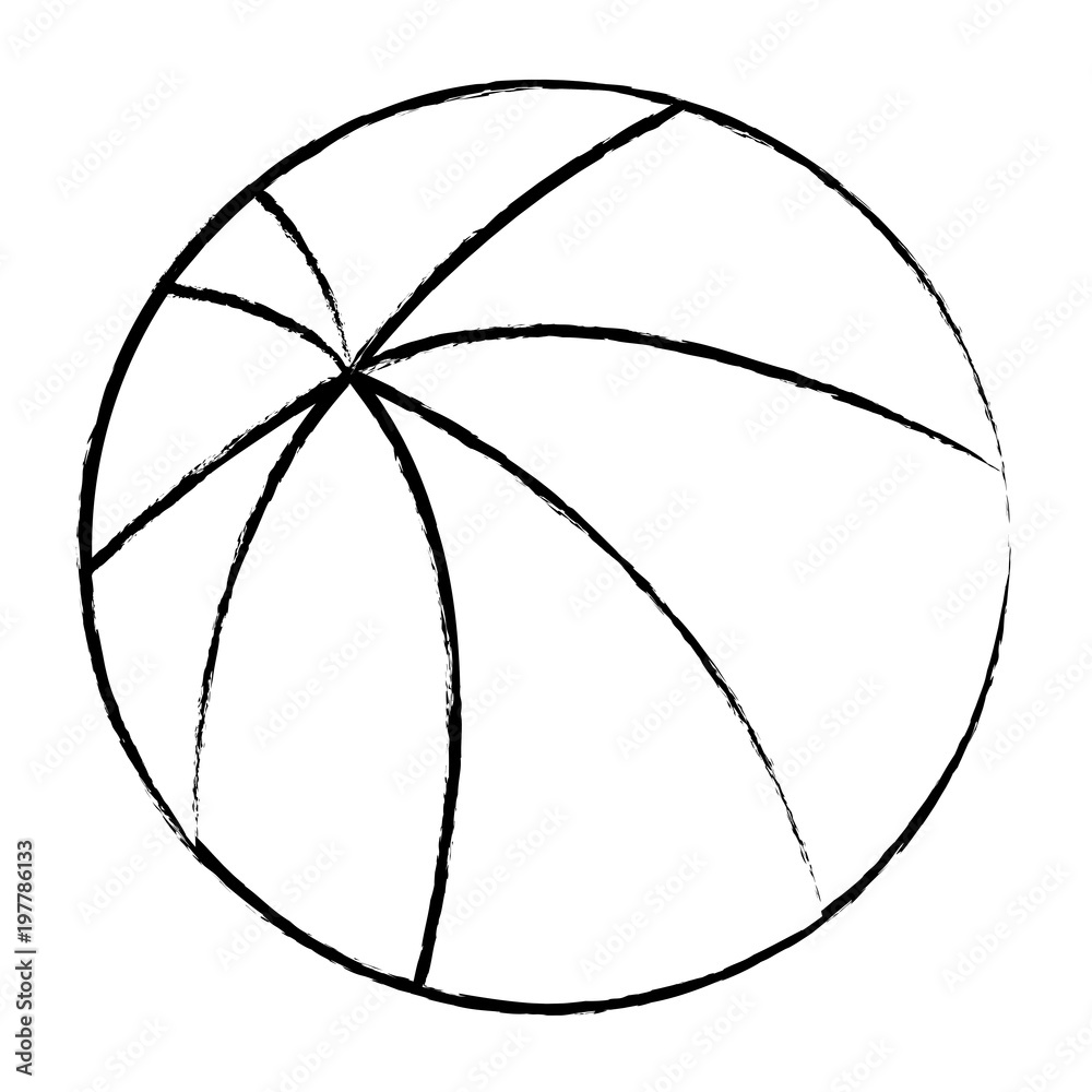 sketch of summer ball icon over white background, vector illustration sketch of summer ball icon over white background, vector illustration