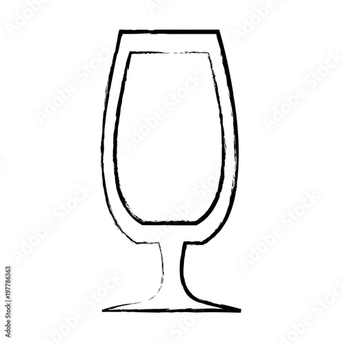 sketch of cocktail glass icon over white background, vector illlustration
