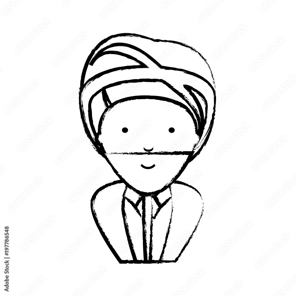 Vector Outline Character Indian Man Stock Illustration  Download Image Now   Adult Adults Only Art  iStock