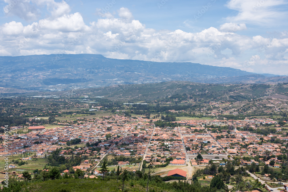 Vue panoramique sur Villa de Leyva, Colombie