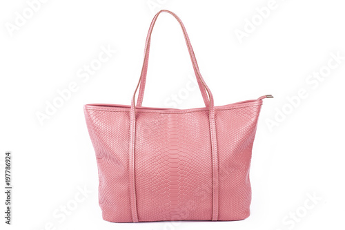 Pink Women's handbag, Ladies bag, Pink female clutch,Pink clutch.Women's bag isolated white background.Bag isolated white background.Clutch isolated white background.