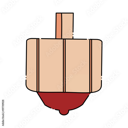 Spinning Top toy icon over white background, colorful design. vector illustration