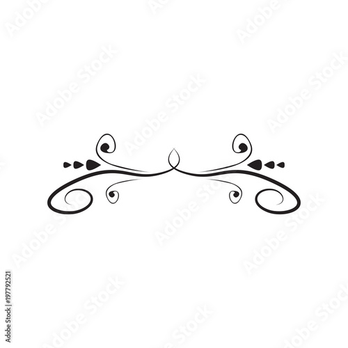 Isolated vintage arabesque