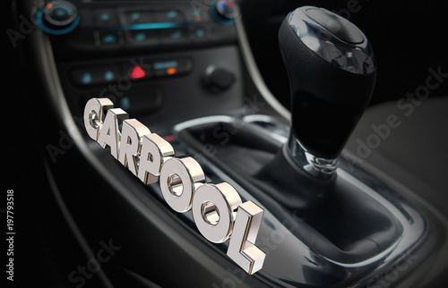 Carpool Ride Share Transportation Group Car Riding 3d Illustration