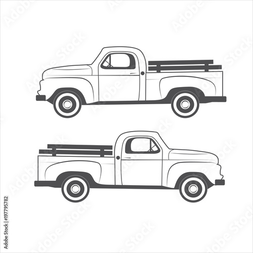 Vintage truck element design