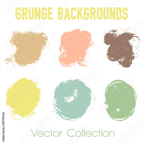 Paint samples choice palette of brush stroke backgrounds.