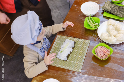Cooking of traditional sush...
