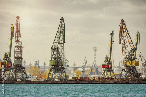 Port Cranes in the Pier photo