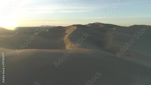Aerial view of Yuma Desert on a sunny day