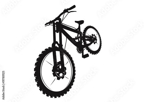 Mtb downhill bike black silhouette (ID: 197801125)
