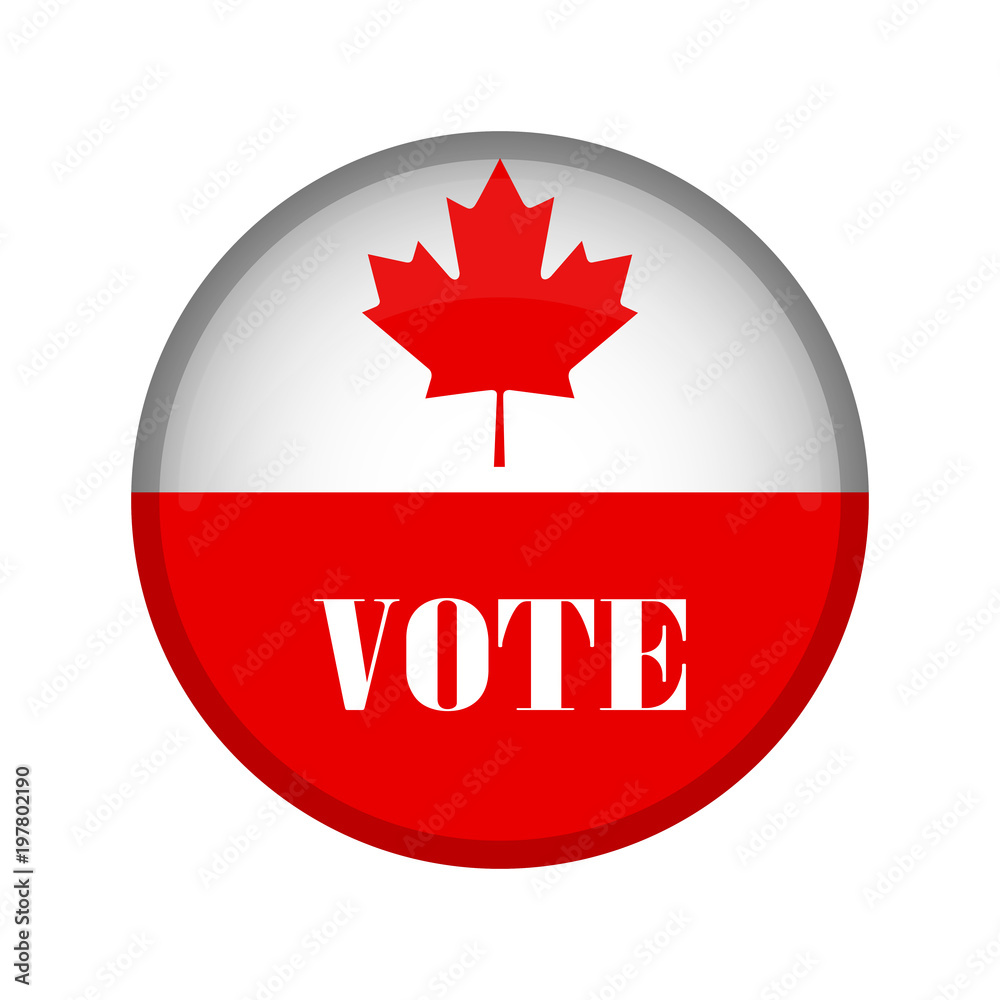 Isolated Canada campaign button Isolated Canada campaign button