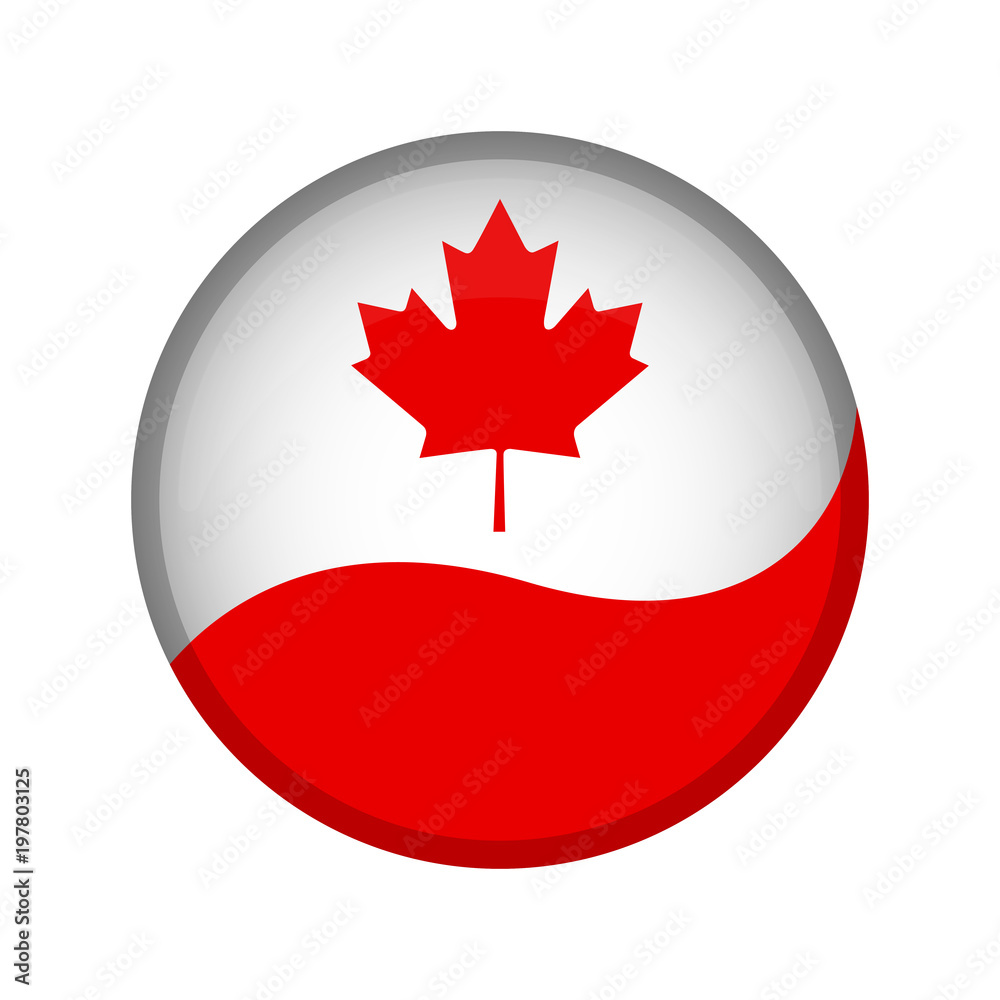Obraz premium Empty Canada campaign button
