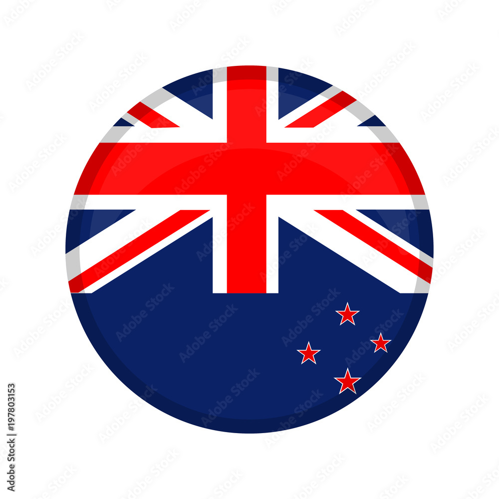 Obraz premium New Zealand campaign button