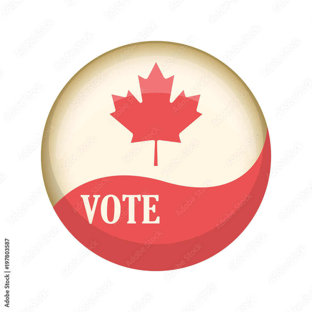 Obraz premium Retro Canada campaign button