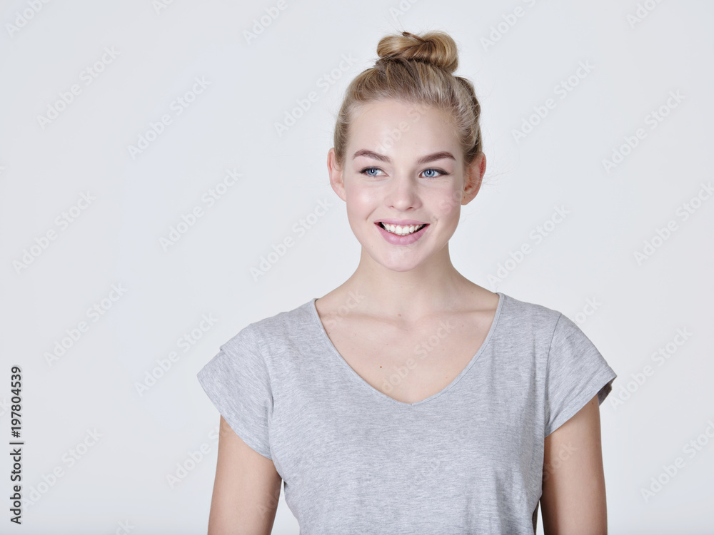 Portrait of young smiling girl. Portrait of young smiling girl.