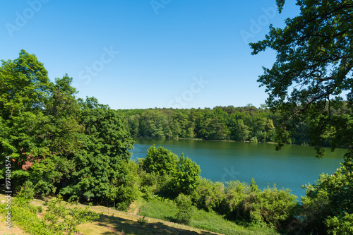 View over the Trebuser Lake in Trebus / Fürstenwalde, Brandenburg, Germany