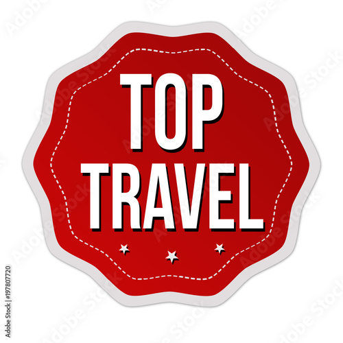 Top travel  label or sticker