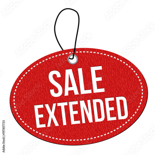 Sale extended  label or price tag