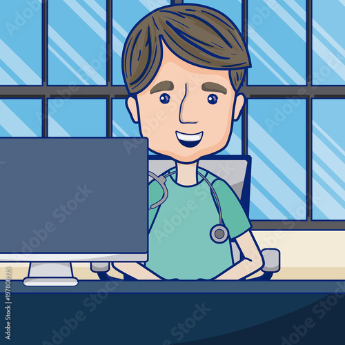 Funny doctor cartoon