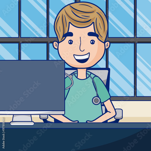 Funny doctor cartoon
