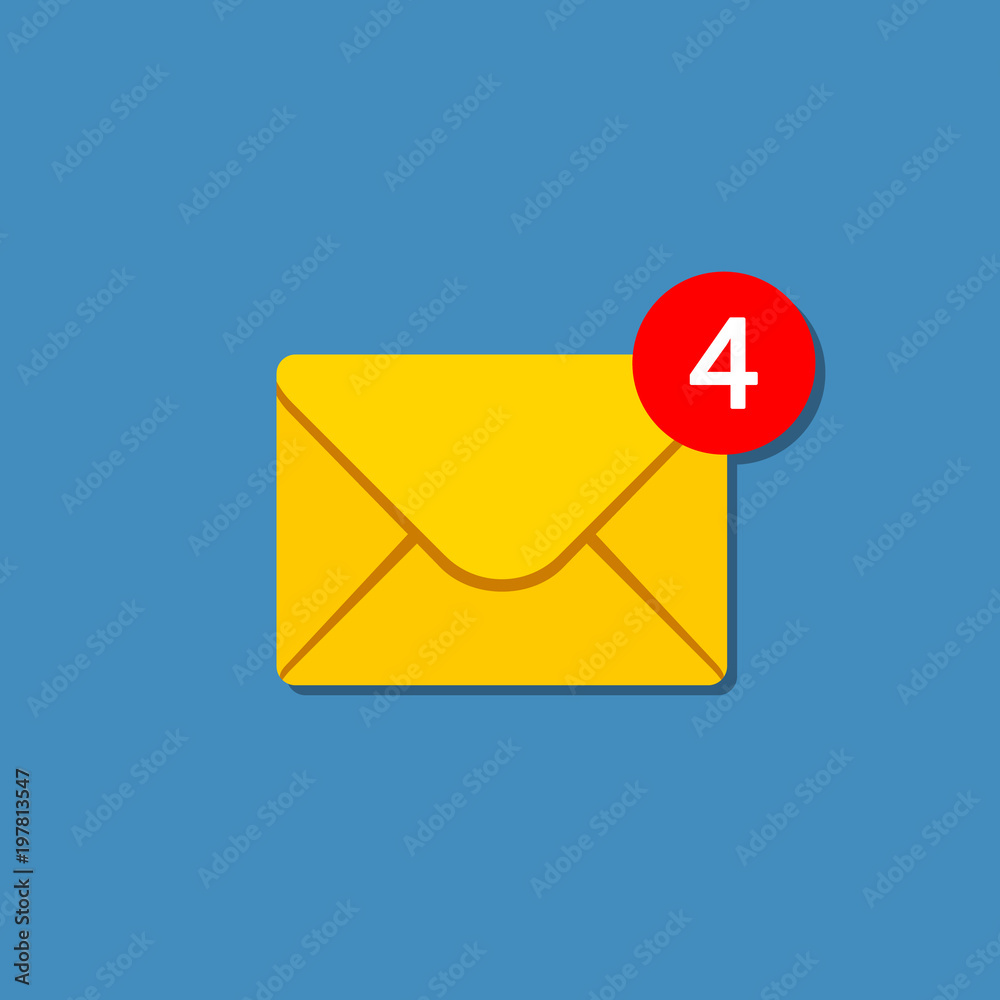 New incoming messages icon with notification. Envelope with incoming message. Vector symbol New incoming messages icon with notification. Envelope with incoming message. Vector symbol