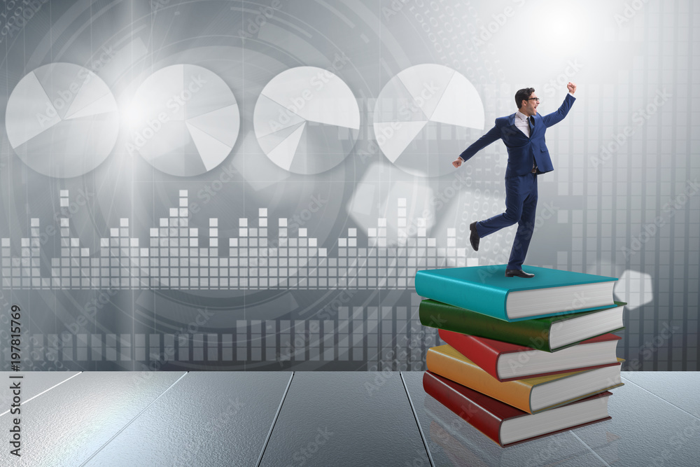 Businessman in executive education concept Businessman in executive education concept