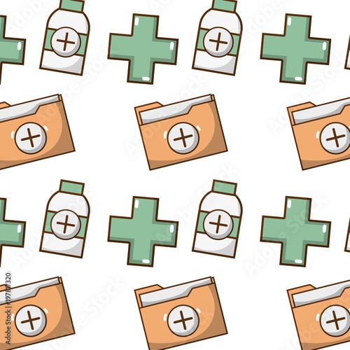 cross seal with folder file and alcohol background