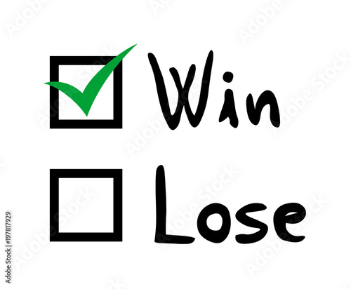 Win and lose message