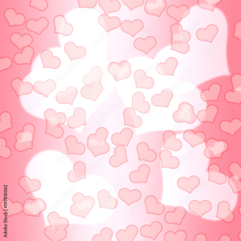 Abstract red background and heart romantic love background for Valentine's day or wedding , illustration.