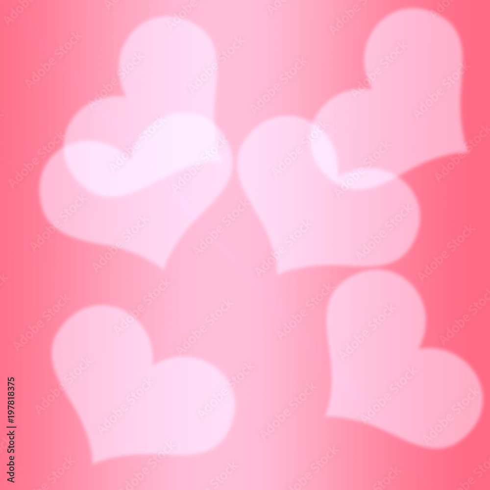 Abstract red background and heart romantic love background for Valentine's day or wedding , illustration.