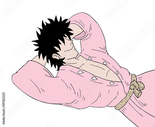 oriental man resting