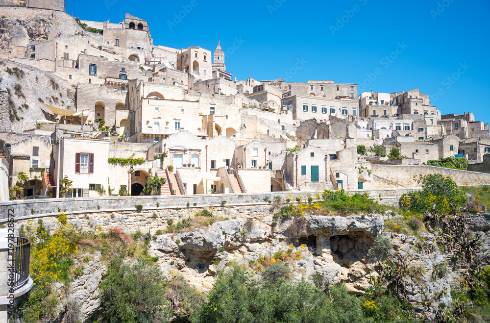 Matera, the town of rhe Sassi, prehistoric troglodyte settlements