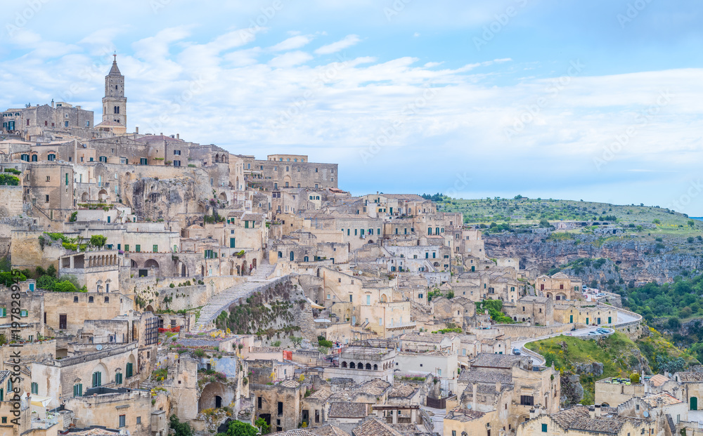 Matera, the town of rhe Sassi, prehistoric troglodyte settlements