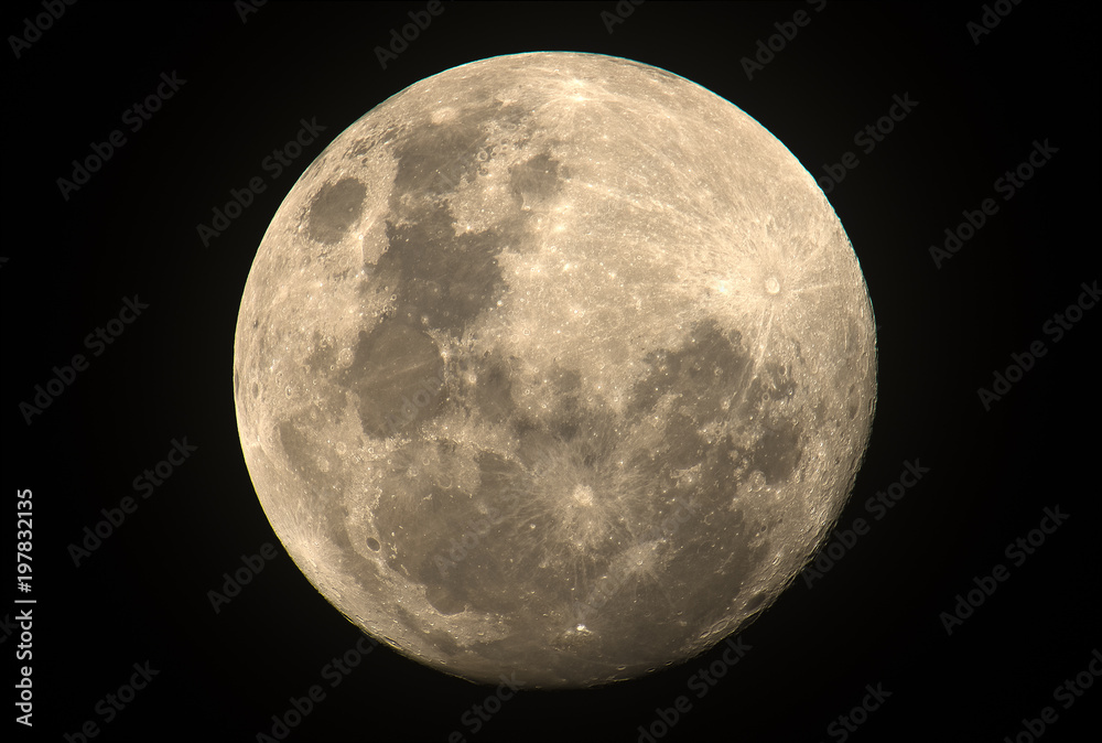 Beautiful close-up moon phase over the sky, Astronomy object Beautiful close-up moon phase over the sky, Astronomy object