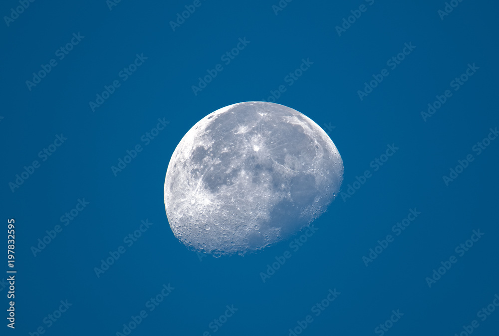 Beautiful close-up moon phase over the sky, Astronomy object Beautiful close-up moon phase over the sky, Astronomy object