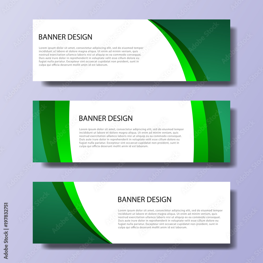 Fototapeta premium Abstract vector banners with bright geometric background annual report design templates future Poster template design.