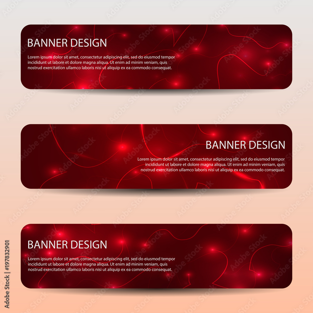 Abstract vector banners with bright geometric background annual report design templates future Poster template design.