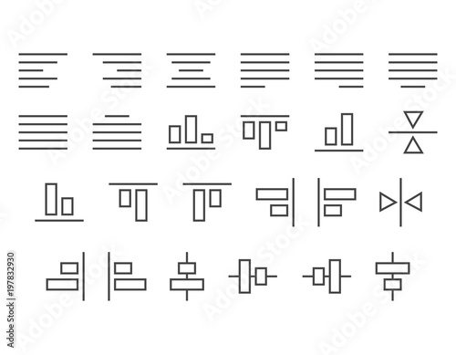 Simple Set of Text Editing Related Vector Line Icons. Contains such Icons as Copy, Paste, Insert Image, Marker and more. Editable Stroke. 48x48 Pixel Perfect.
