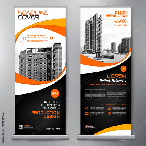 Business Roll Up. Standee Design. Banner Template. Presentation and Brochure Flyer.