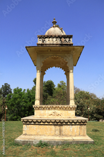 Historical Architecture Arch in Gulab Bagh, Udaipur, Rajasthan, India photo