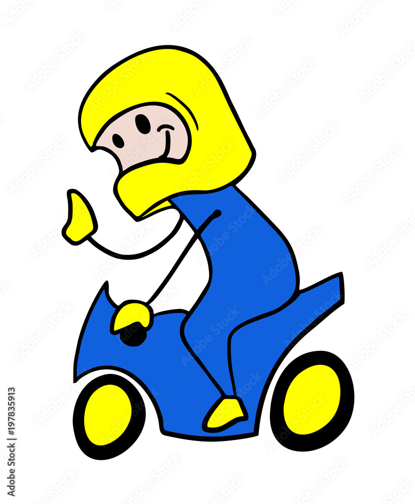Motorbike rider illustration Motorbike rider illustration