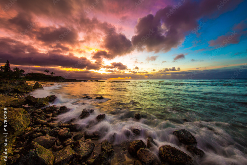 Sunrise at Lanikai Beach in Kailua, Oahu, Hawaii