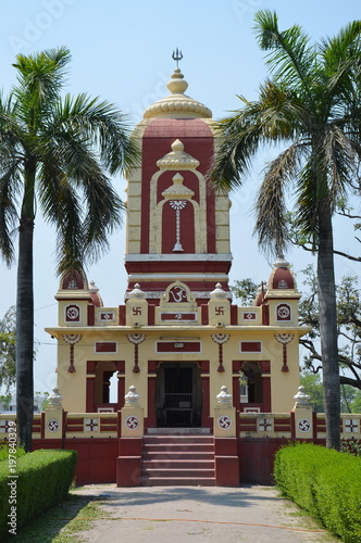 Old Hindu temple in Kushinagar, India photo