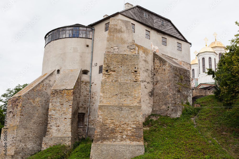 View to the historical castle in Ostrog, Rivne region, Ukraine
