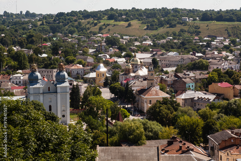 View to city Terebovlia, Ukraine