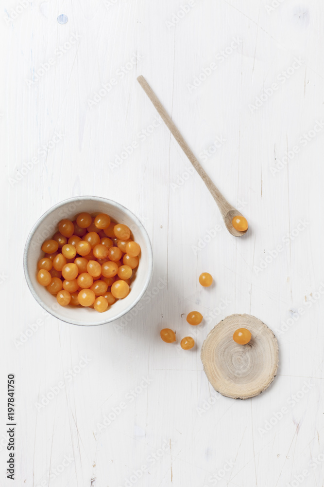 Fototapeta premium small cocktail tomatoes on a white background