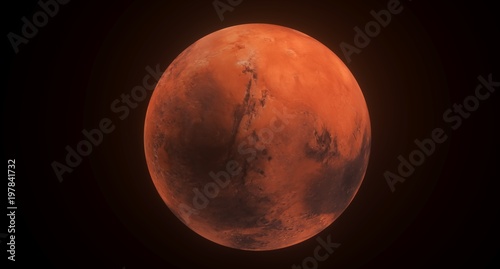 Fototapeta Naklejka Na Ścianę i Meble -  3D Rendering Of  High Detailed Mars Planet The Elements Of This Image Furnished By NASA